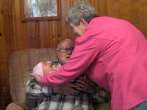 Ouida Mae meets her great grandfather.